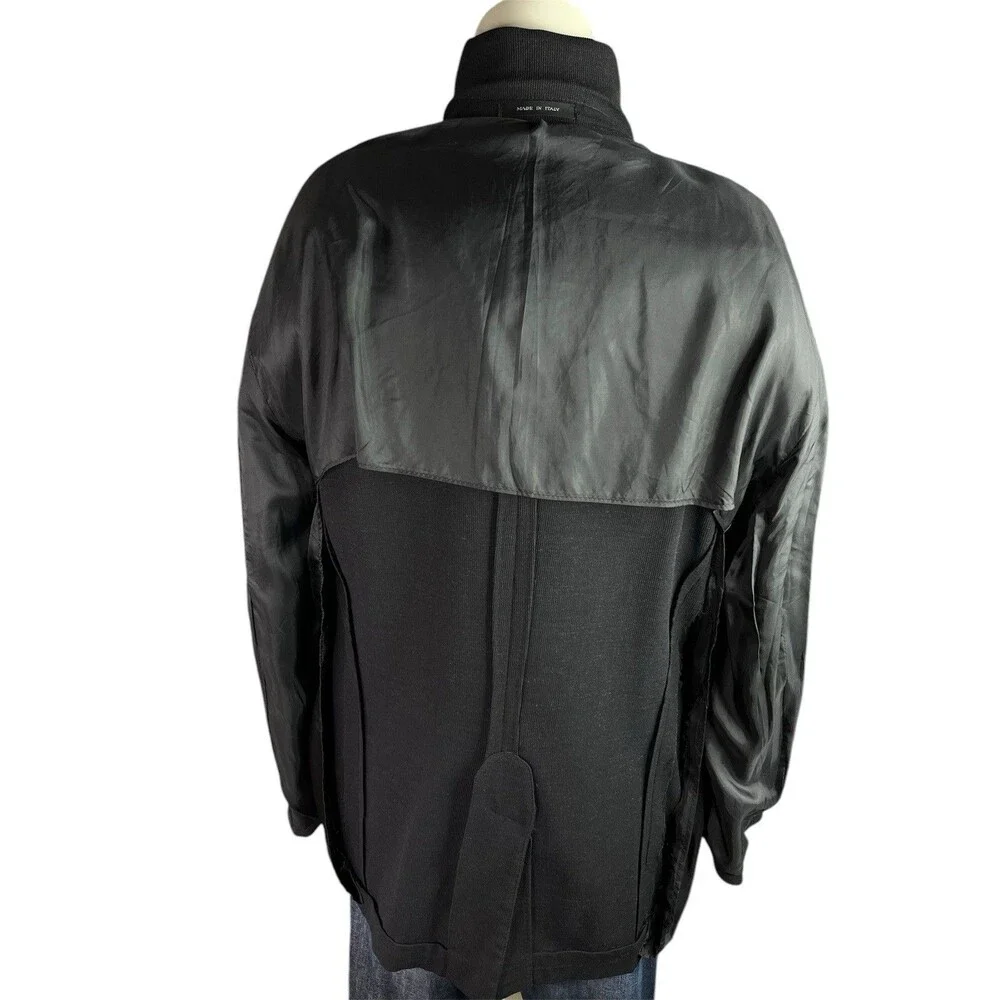 EMPORIO ARMANI Sport Coat Men 42R Black Textured Soft Stretch Tech Fabric Blazer